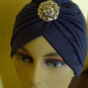 Chemo Navy Blue Turban